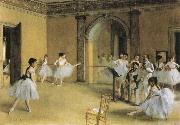 Edgar Degas Dance Class at hte Opera France oil painting artist